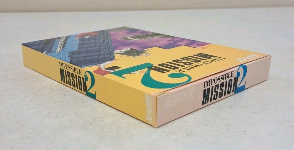 No Disk! Epyx Impossible Mission 2 Box-Manual-Command Card-1988 Commodore Amiga