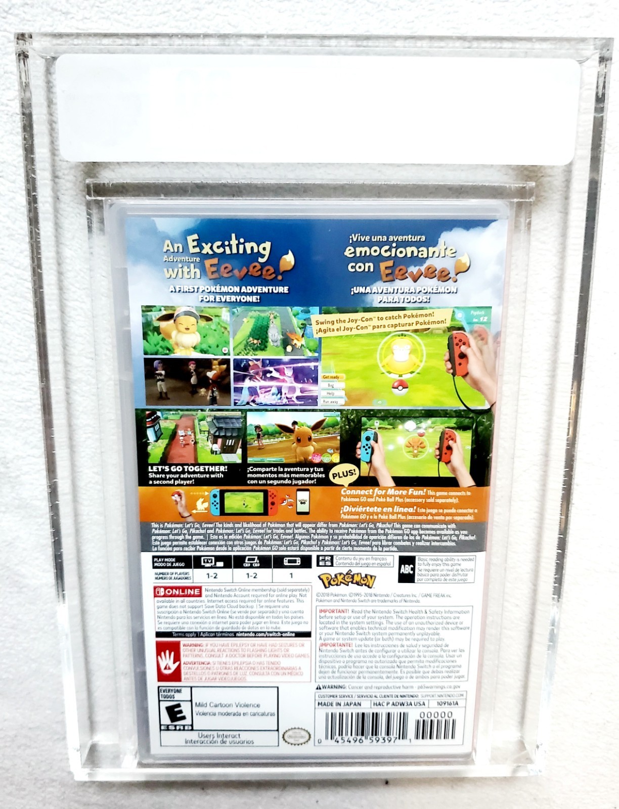 POKEMON LET’S GO EEVEE Nintendo Switch 1st Print VGA 90 💎GEM MINT 💎 Grade WATA