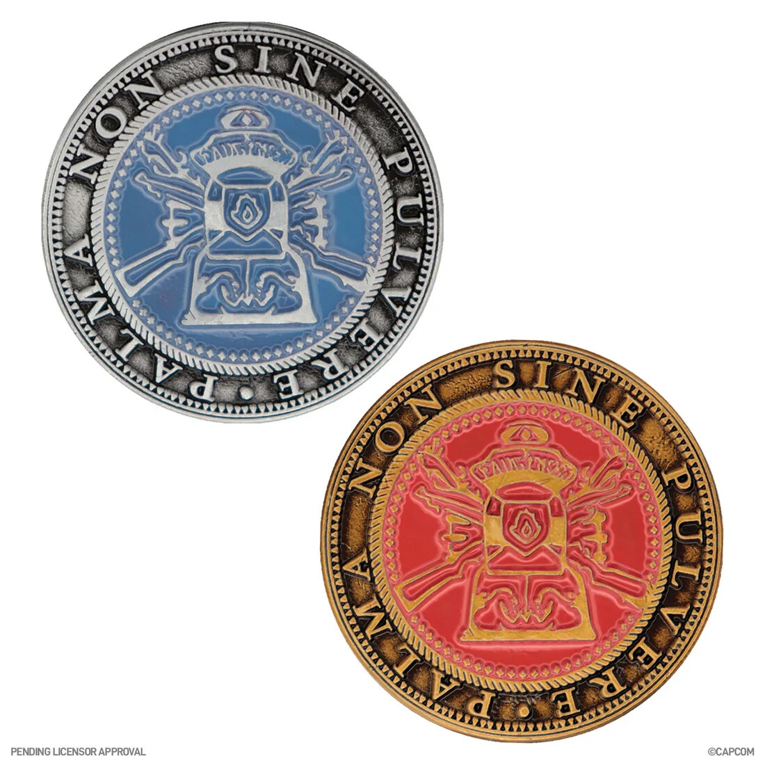 Resident Evil 4 Metal Shooting Gallery Tokens Coin Set of Two