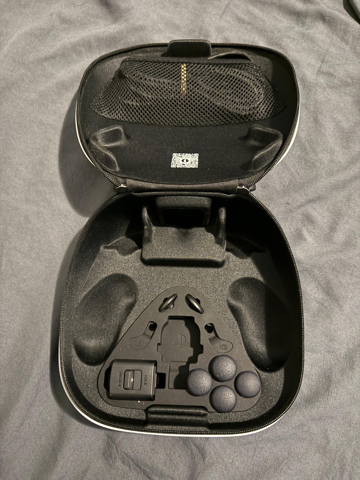 PS5 Sony DualSense Pro Controller Travel Case, Black, Mesh Pocket