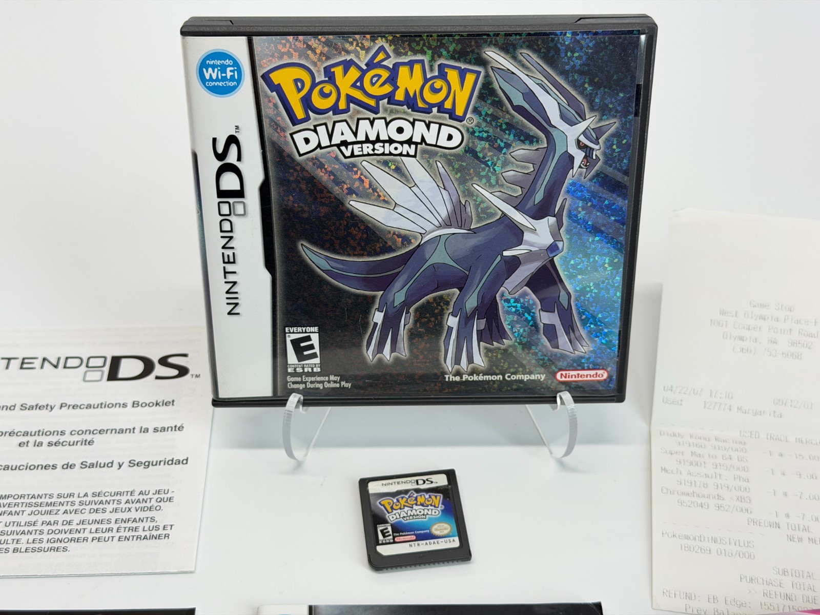 Pokemon Diamond Version (Nintendo DS) Complete w/ Inserts & Original Receipt