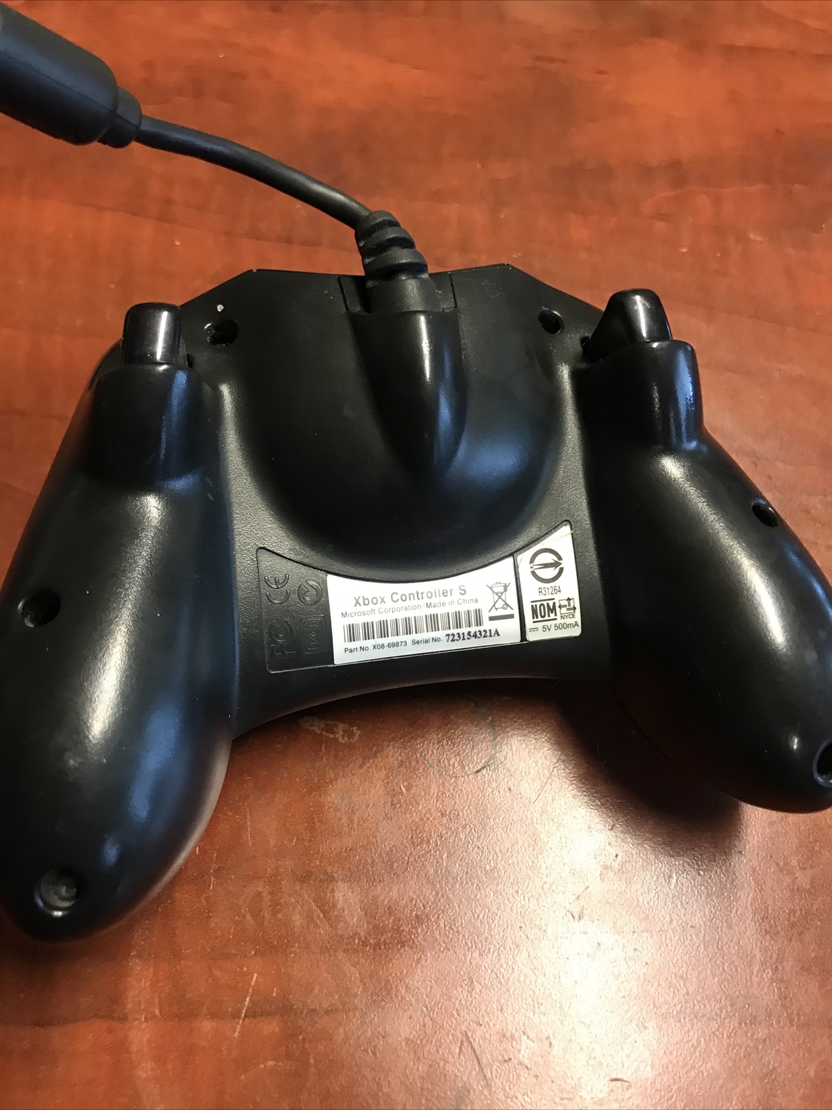 Genuine Microsoft Xbox S-Type OEM Black Wired Controller With Breakaway Cable