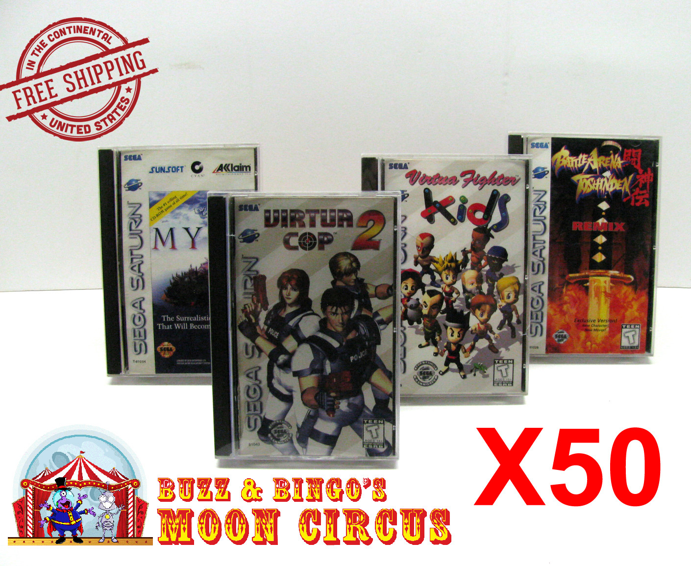 50x SEGA SATURN CIB GAME – CLEAR PLASTIC PROTECTIVE BOX PROTECTOR SLEEVE CASE