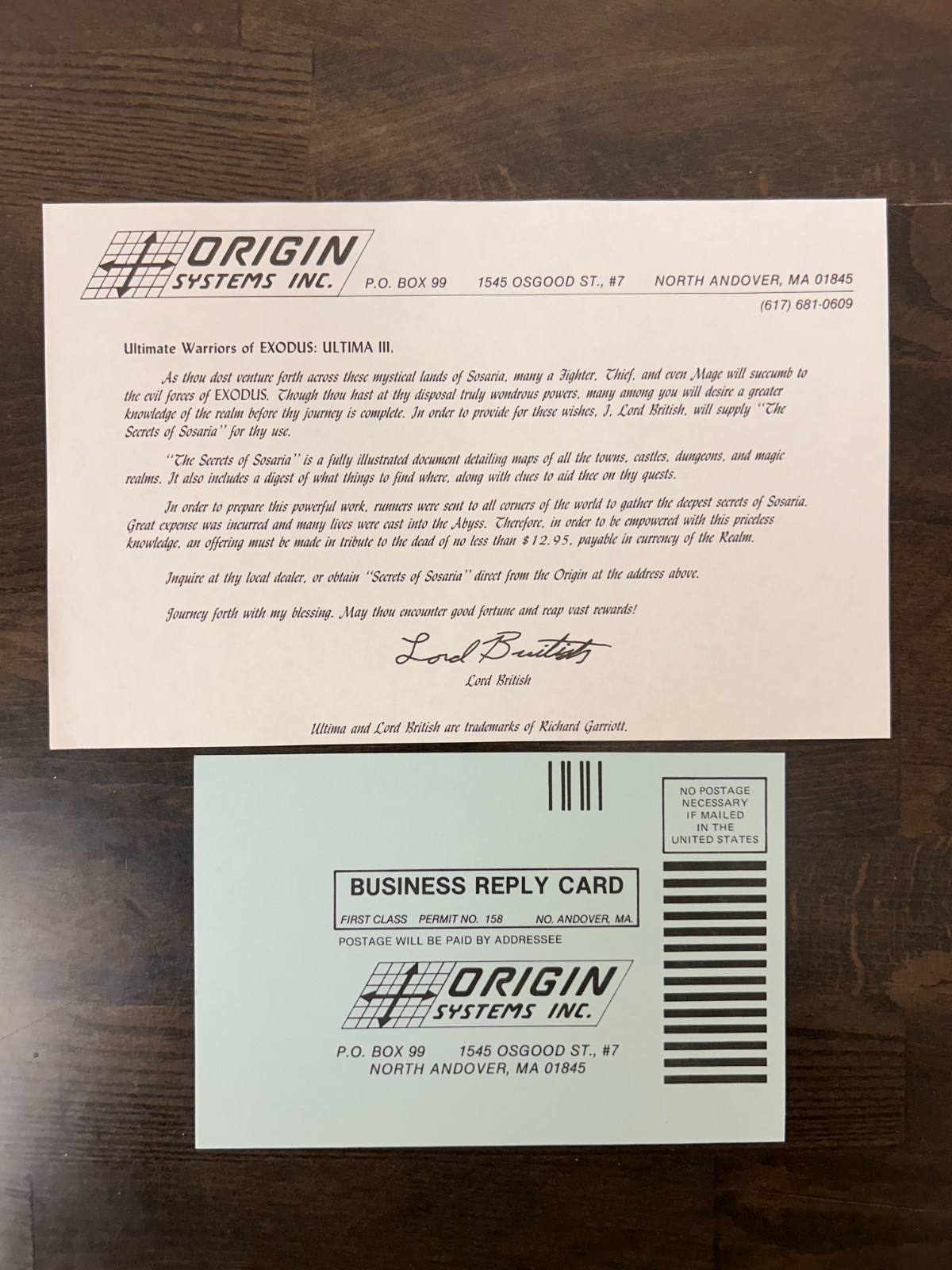 Origin Systems – Ultima III: Exodus Atari 400/800 48K Disk – COMPLETE! VG+/EX!