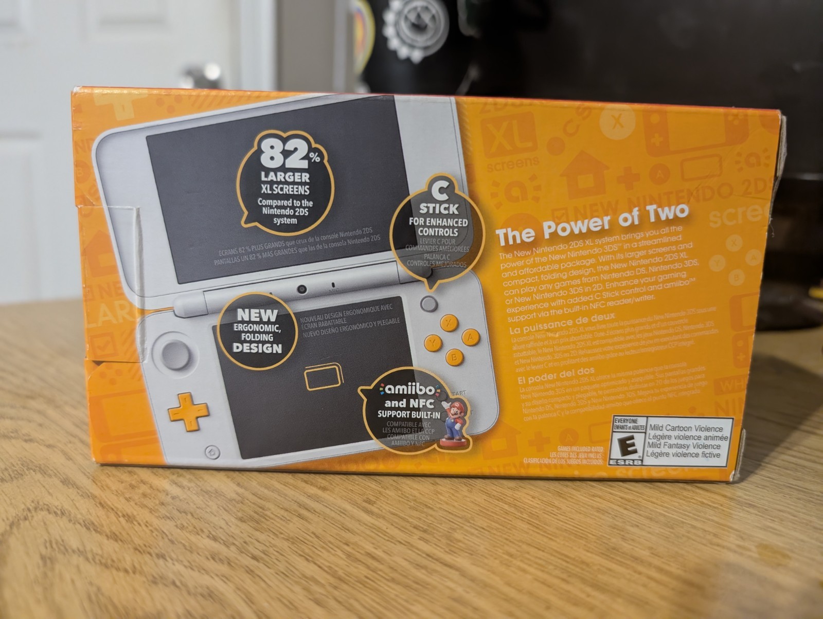 BOX ONLY New Nintendo 2DS XL White & Orange