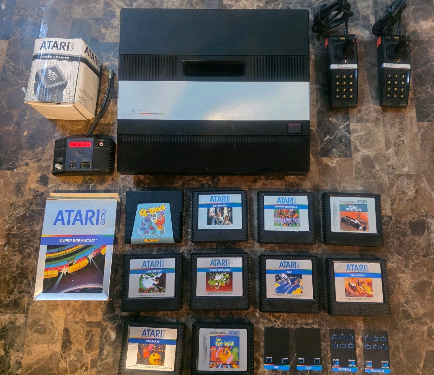 Atari 5200 Console w/ OEM power supply,switch+11 games +New controller Internals