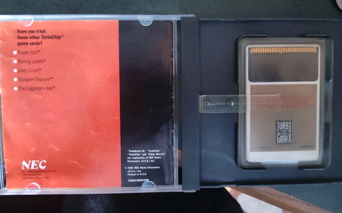 China Warrior (Turbo Grafx 16 tg16) Complete in Case Turbografx