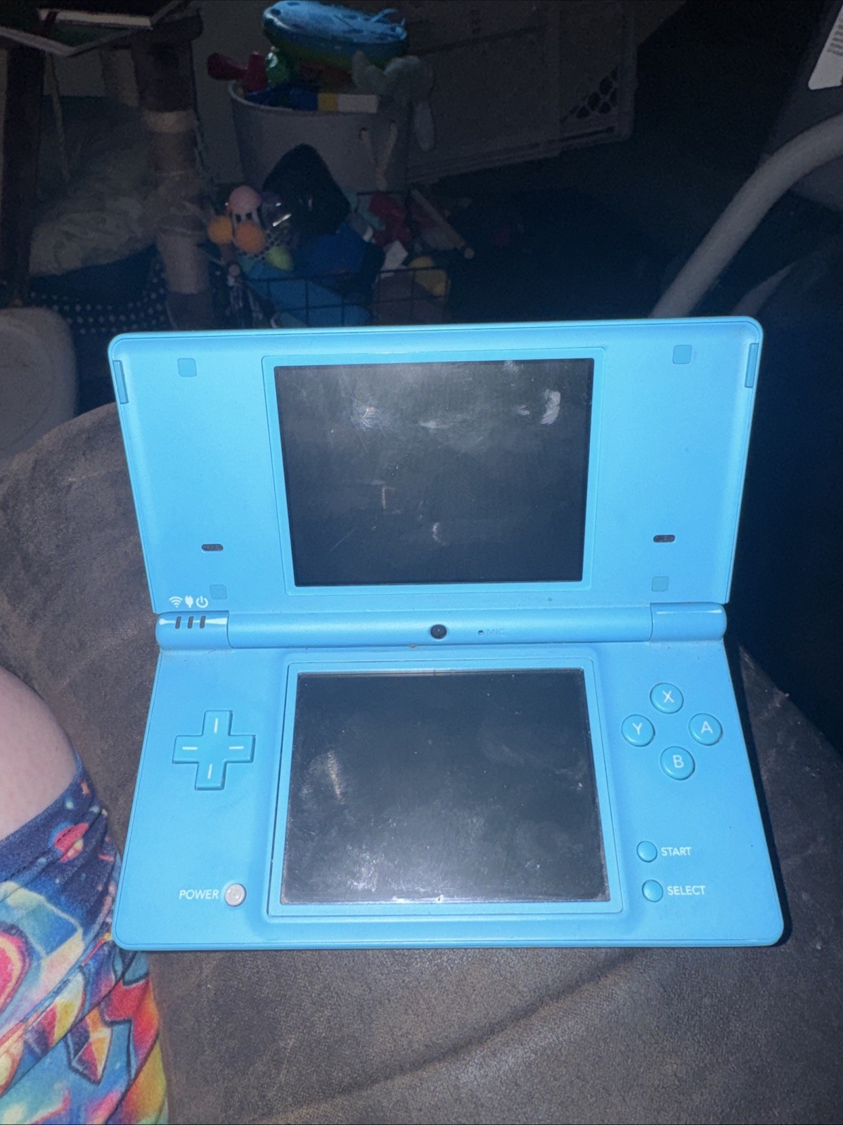 Nintendo DSi Light Blue Handheld Console TWL-001 USA Turns On Needs Pins Fixed