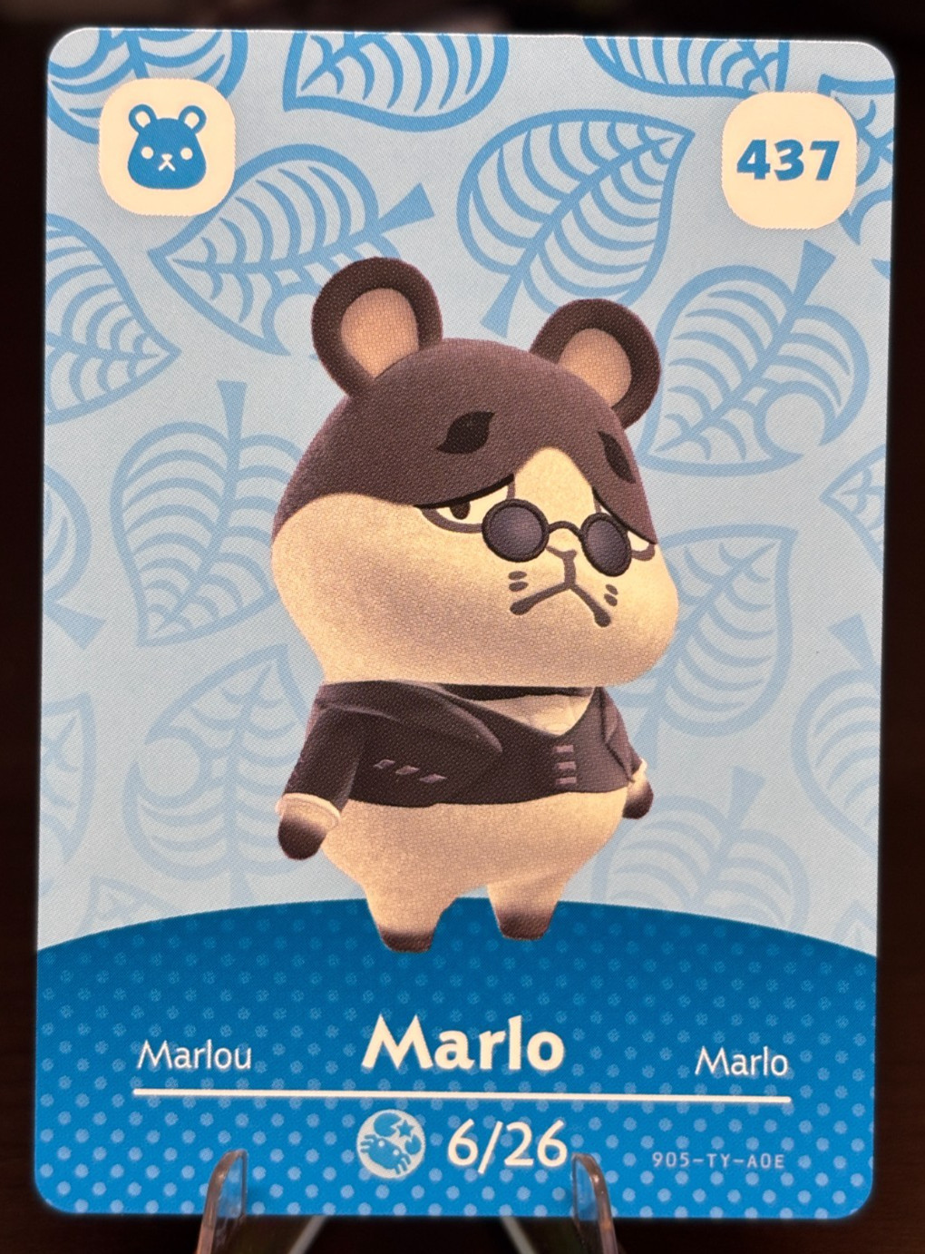 Marlo Amiibo Card 437 Animal Crossing Series 5 Nintendo Switch Authentic