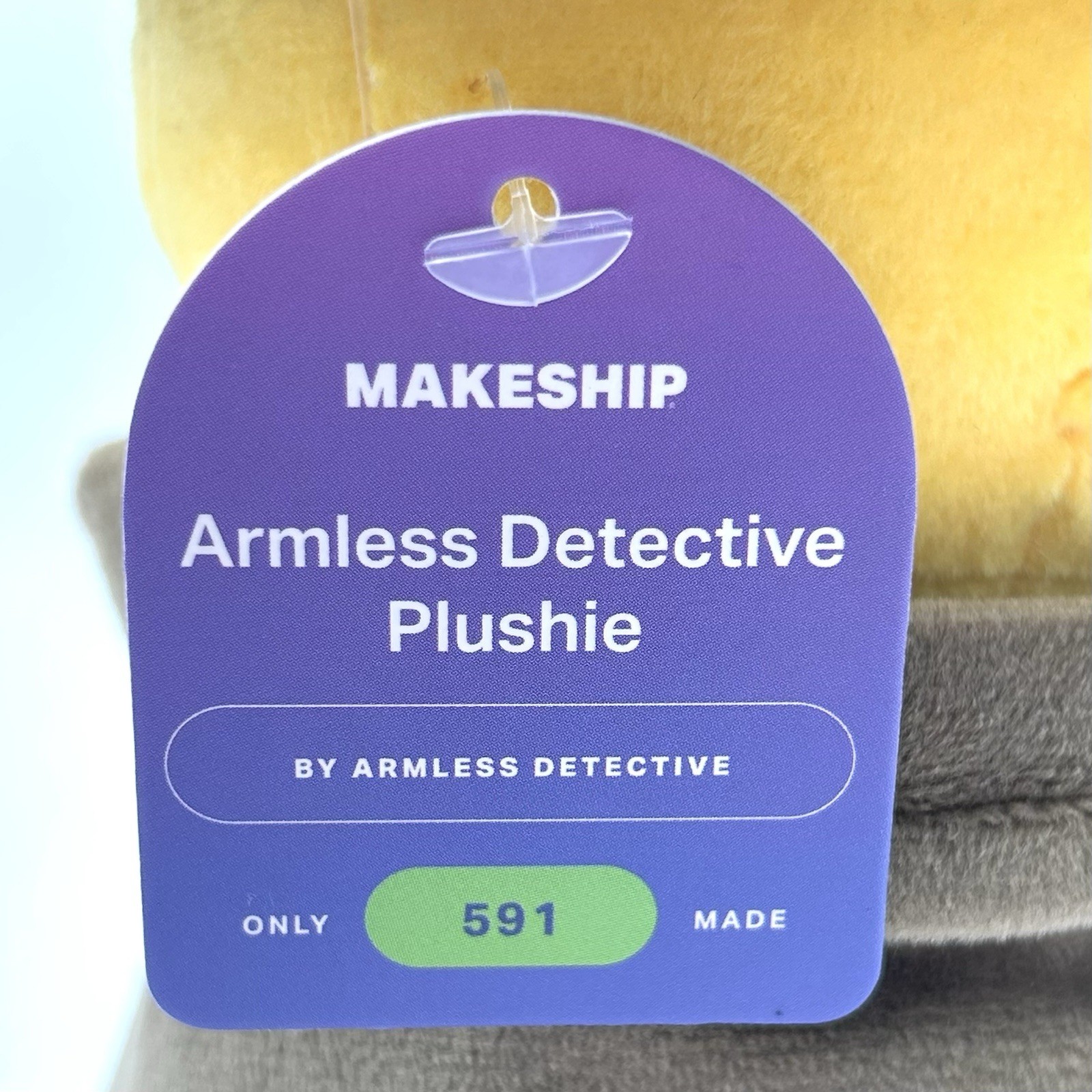 Makeship Armless Detective Plushie Game Plush Top of The Barrel Limited Edition