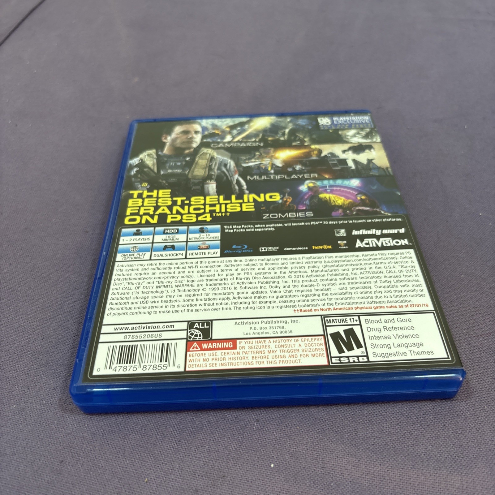 Activision Call of Duty: Infinite Warfare PS4 Shooter Online Playability M Rated