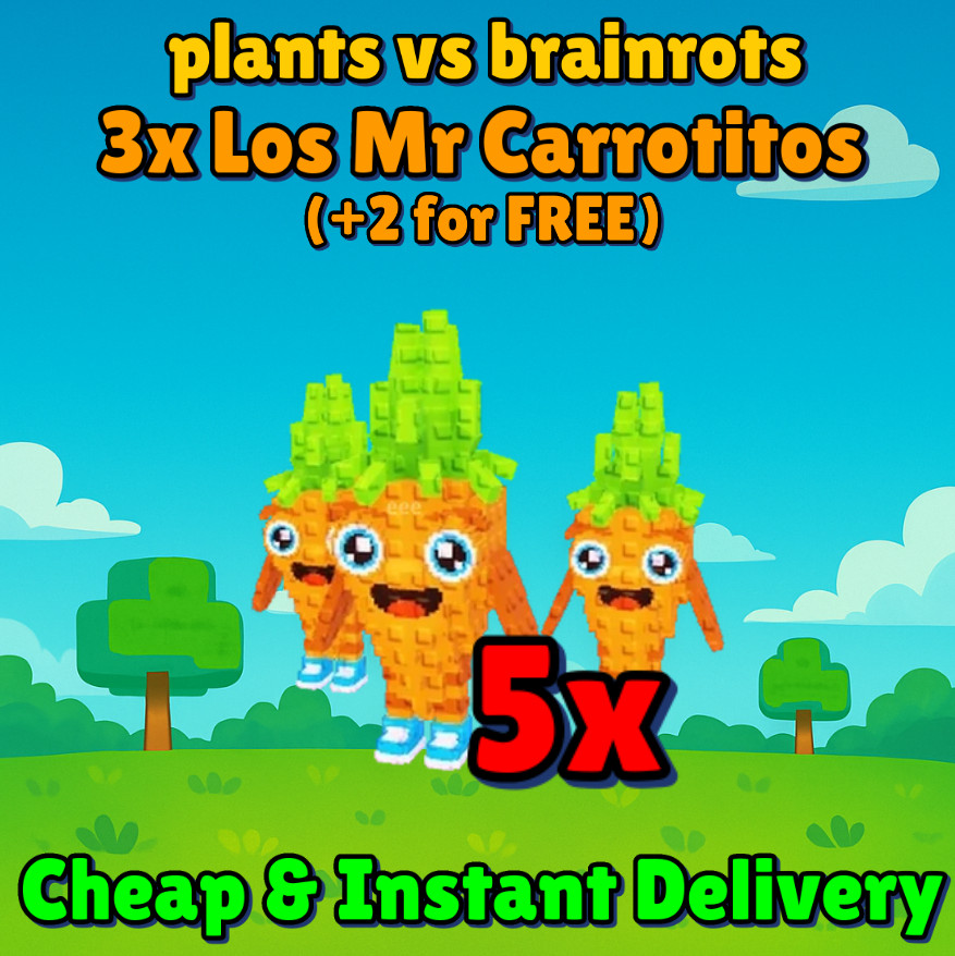 [🟢ONLINE ] 🥕 5x Los Mr Carrotitos 🦈 | PLANTS VS BRAINROTS! | SECRET | Carrot