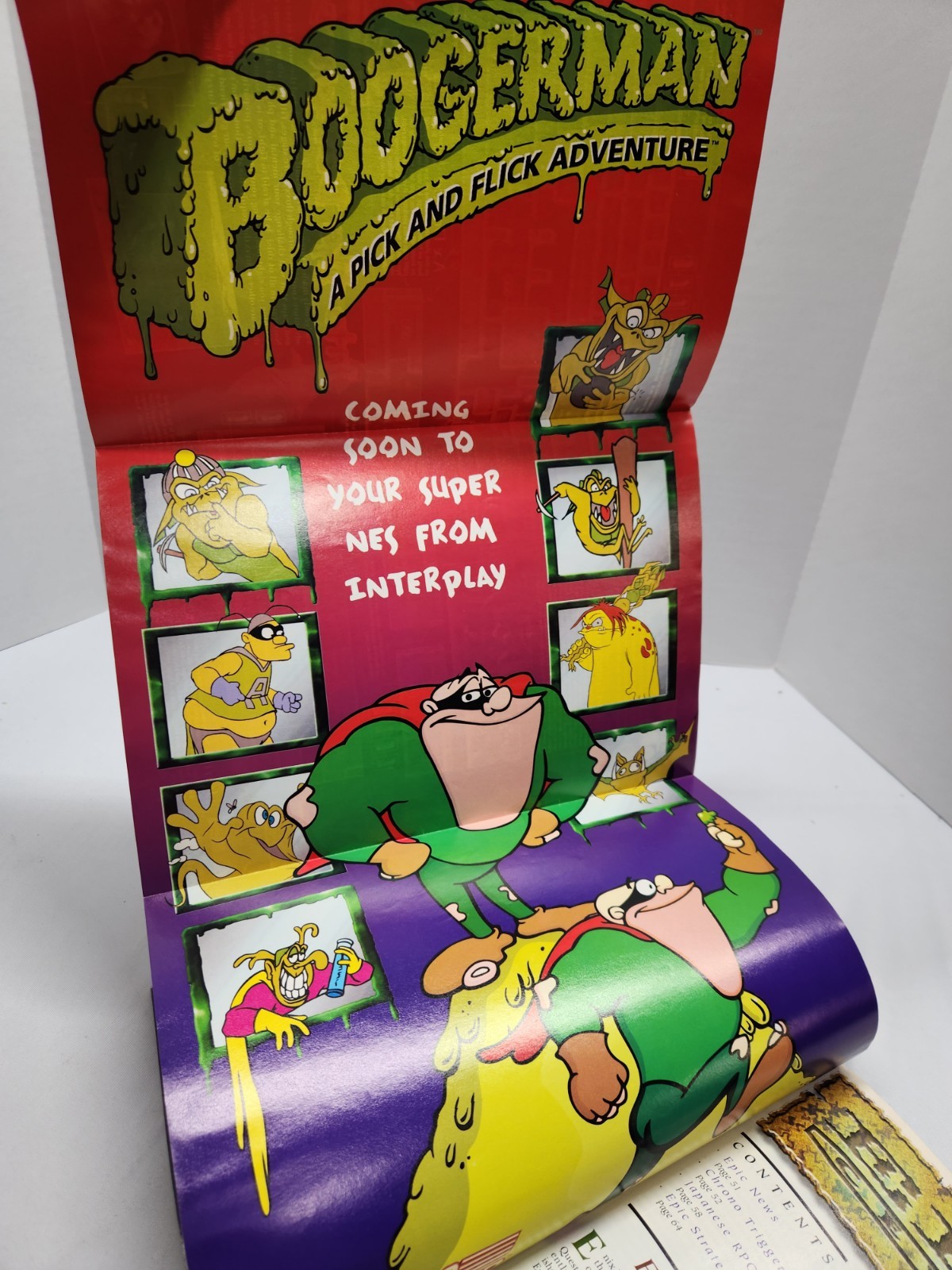 Nintendo Power July 1995 Volume 74 Boogerman Poster eartbound insert