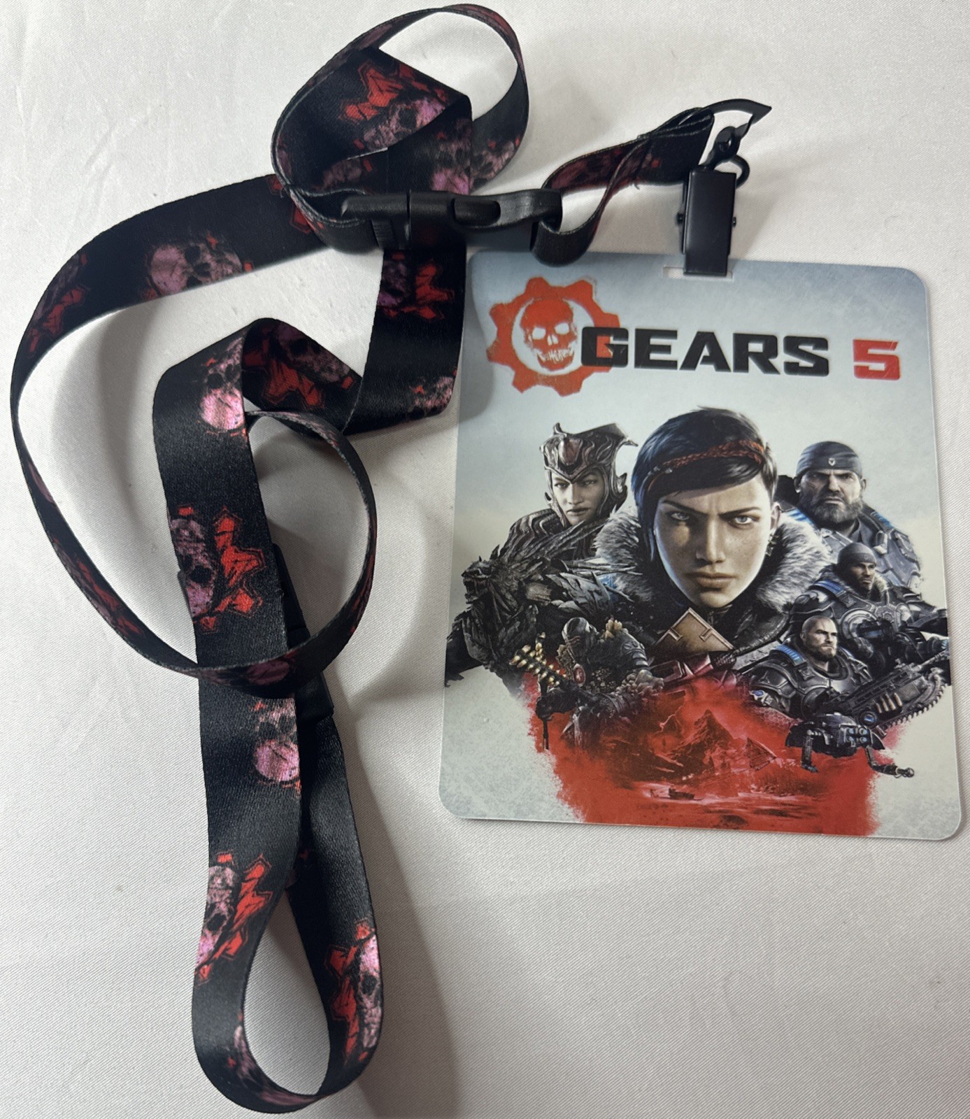 Gears Of War 5 Promo Box Pin + Coin + Lanyard + Art Card Promotional Xbox One