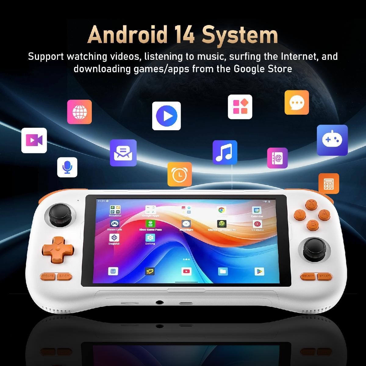 5.5 inches K56 Retro Handheld Gaming Console Android 14 Open Source PSP N64