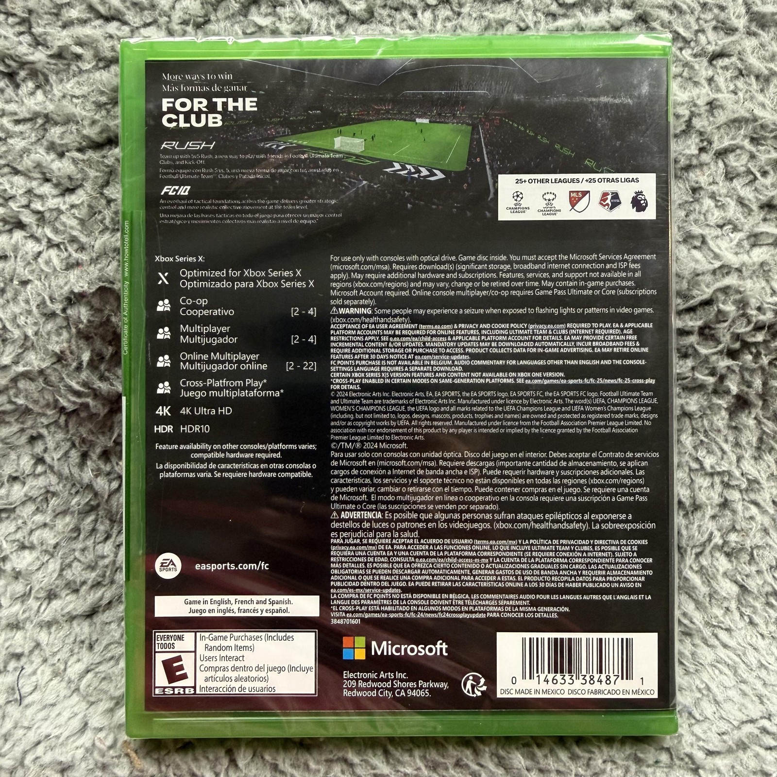 EA Sports FC 25 Microsoft Xbox Series X Xbox One Game New Sealed E NTSC Soccer
