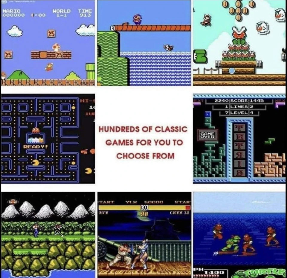 Super Mini SN-01 Classic Video Game Console Built-in 500 games, Two Players NEW!