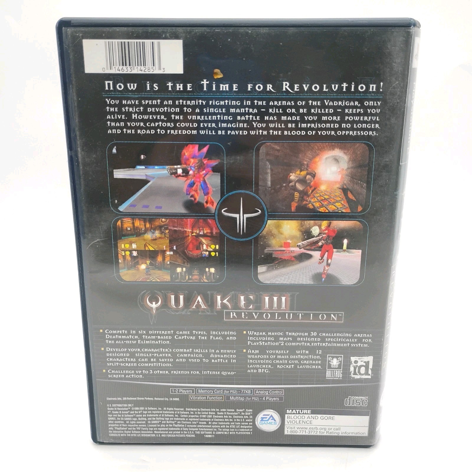 Quake III 3 Revolution (PlayStation 2, 2001) PS2, TESTED, Fast Free Shipping