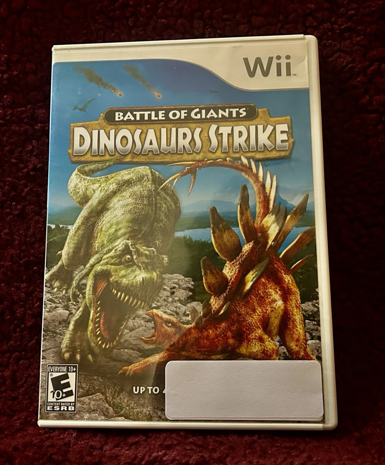 BATTLE OF GIANTS: DINOSAURS STRIKE, Wii 2010 – DISC W/ MANUAL & CASE INCLUDED!!
