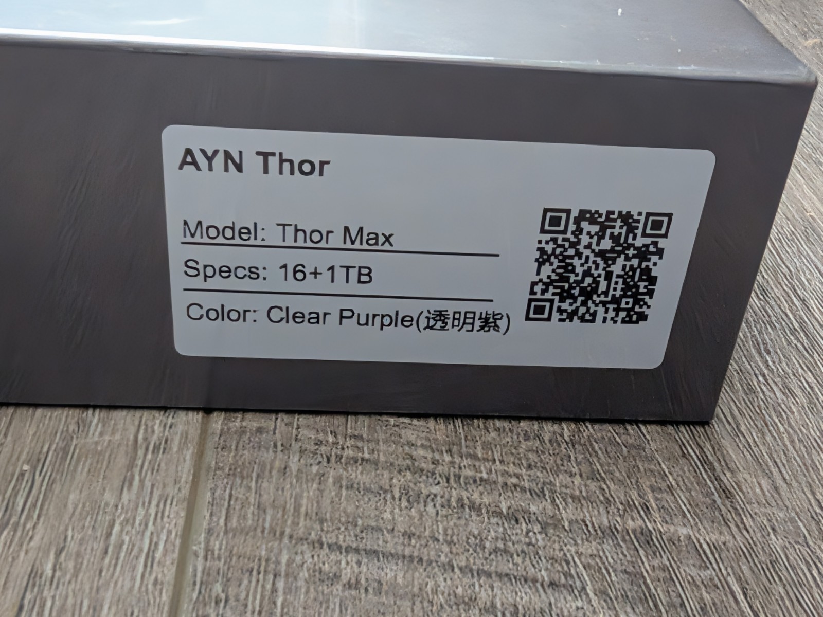 NEW UNOPENED AYN Thor Max 16GB 1TB Clear Purple | UFS ?? Storage | w/ lanyard