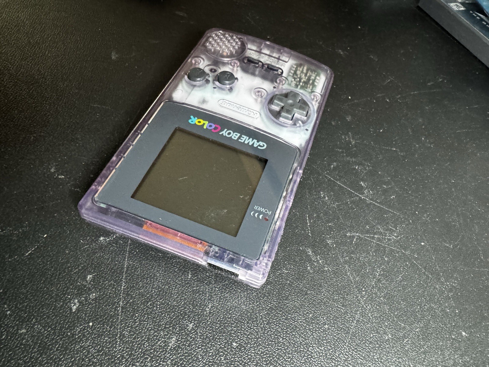 Nintendo Game Boy Color Atomic Purple W/ 2 Games Star Wars Episode One Racer GBC