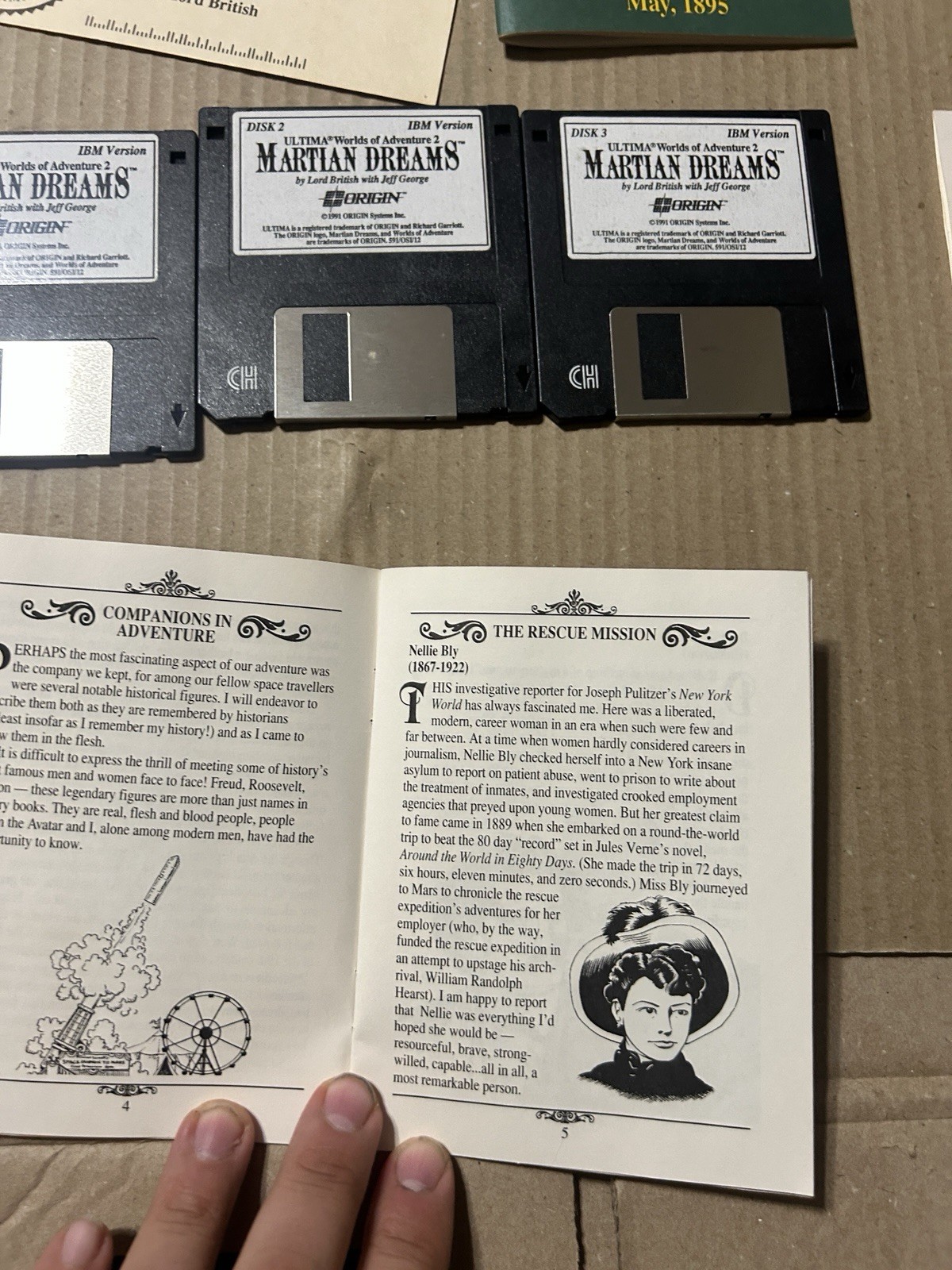 ULTIMA Worlds of Adventure 2 MARTIAN DREAMS 3.5″ Disks IBM PC Game Big Box