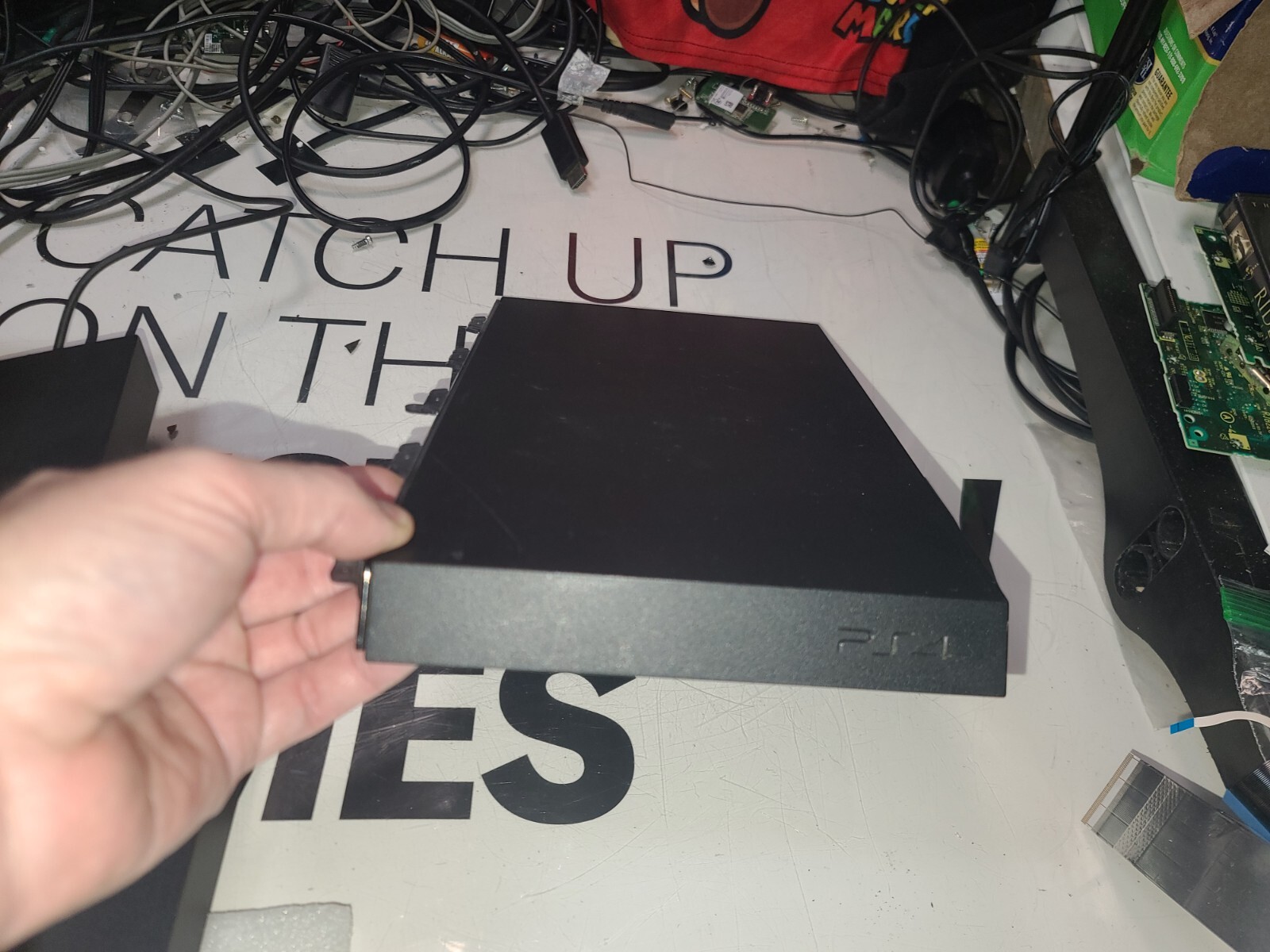 Sony PS4 CUH-1001A or CUH-1115A Matte Button Right Side Cover-Just OK-READ ALL