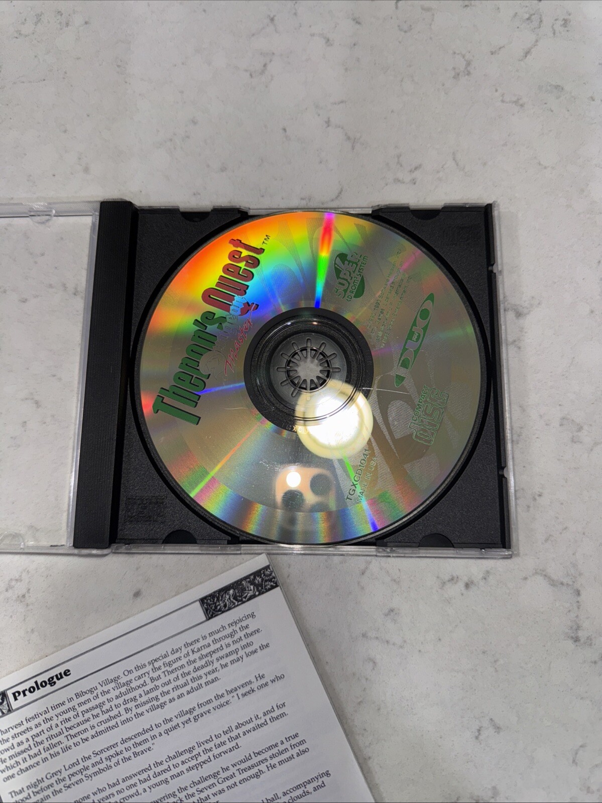 Dungeon Master: Theron’s Quest TurboGrafx 16 CD Turbo Duo US Damaged Manual