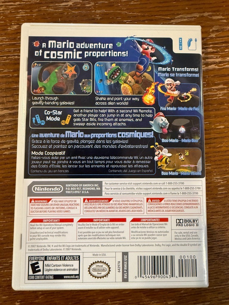 Super Mario Galaxy Nintendo Wii Game