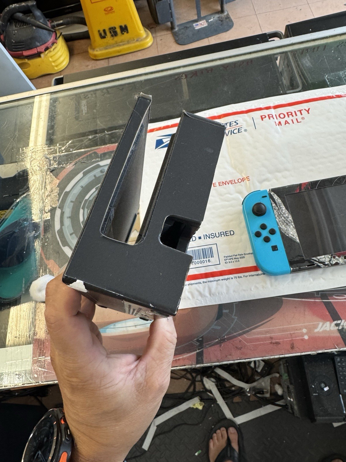 Nintendo Switch HAC-001 Neon Blue Red Console w/ 64GB microSD Card Tested Works