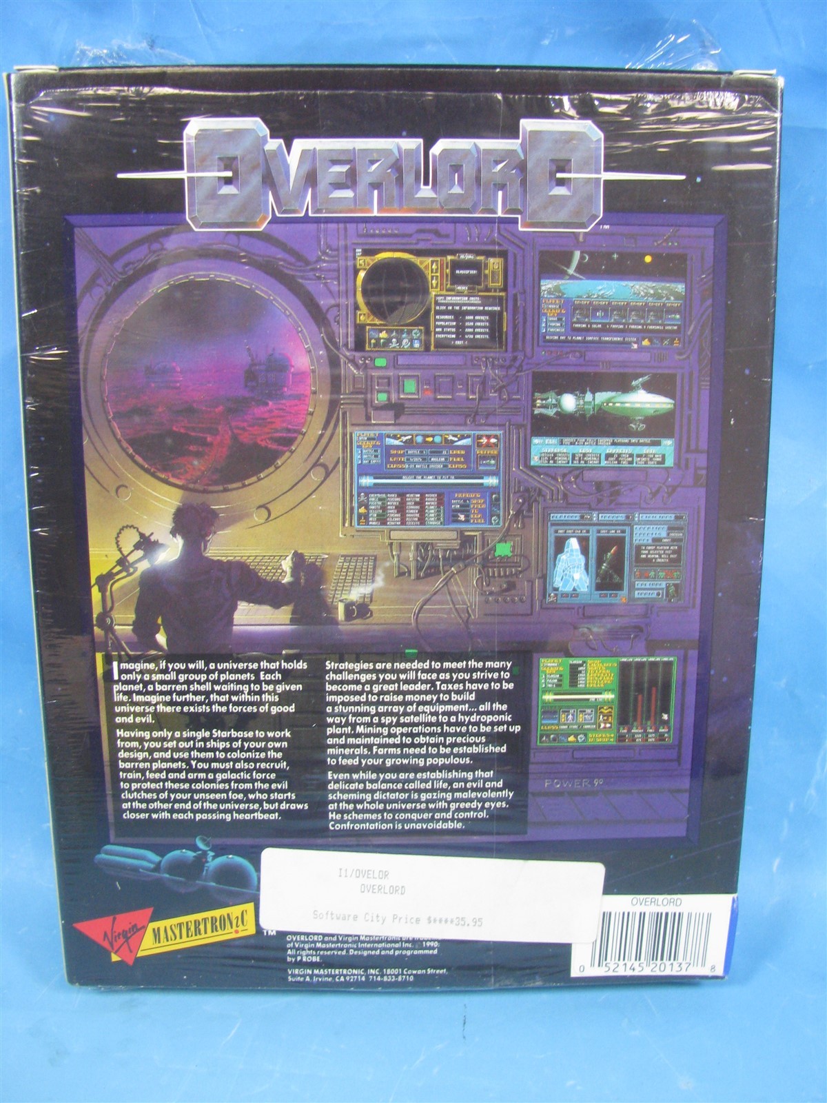 VINTAGE 1991 Overlord / Supremacy: Your Will Be Done – Big Box (PC 5.25 IBM)
