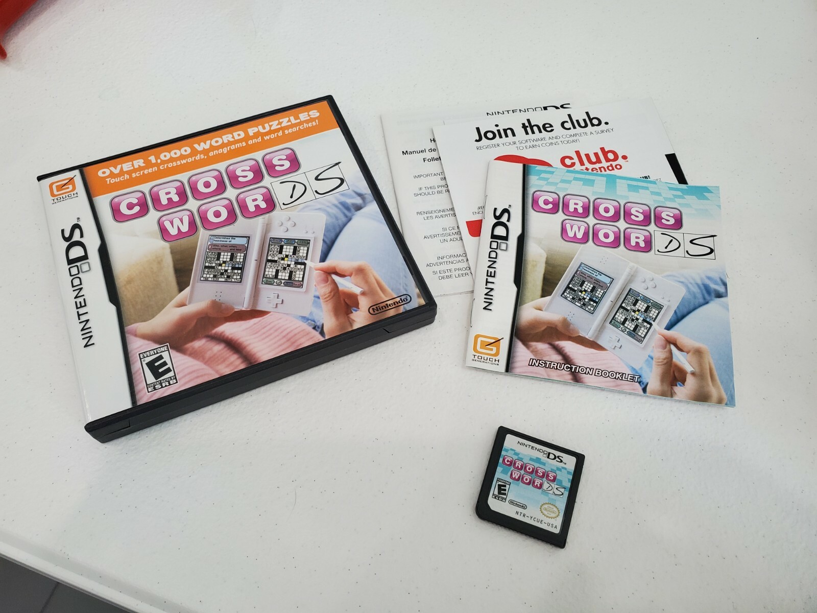 Crosswords DS (Nintendo DS, 2008) over 1,000 word puzzles