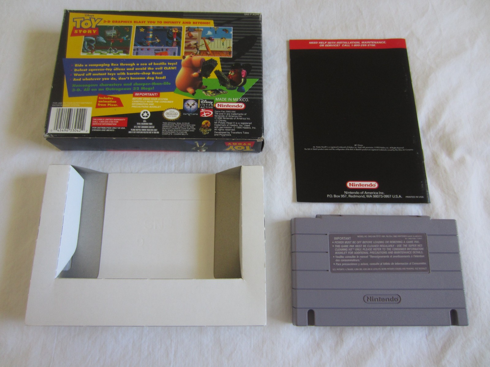 Disney’s Toy Story (SNES) Super Nintendo CIB Complete 1995 Mexico RARE