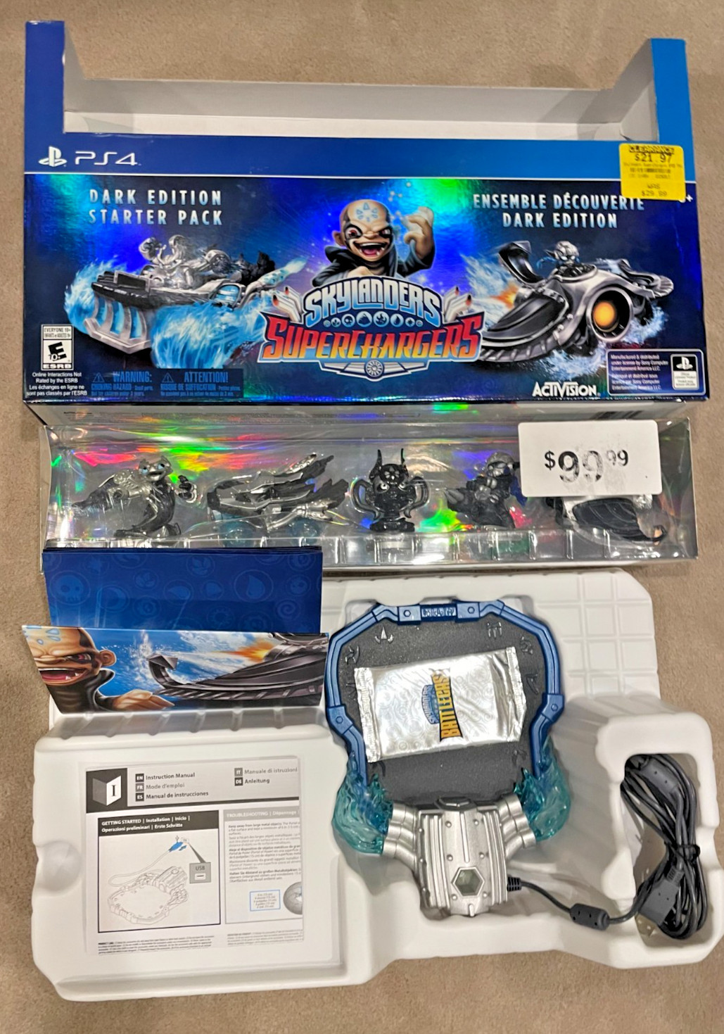 Skylanders Dark Edition PS4 Super Chargers Starter Pack, NO GAME