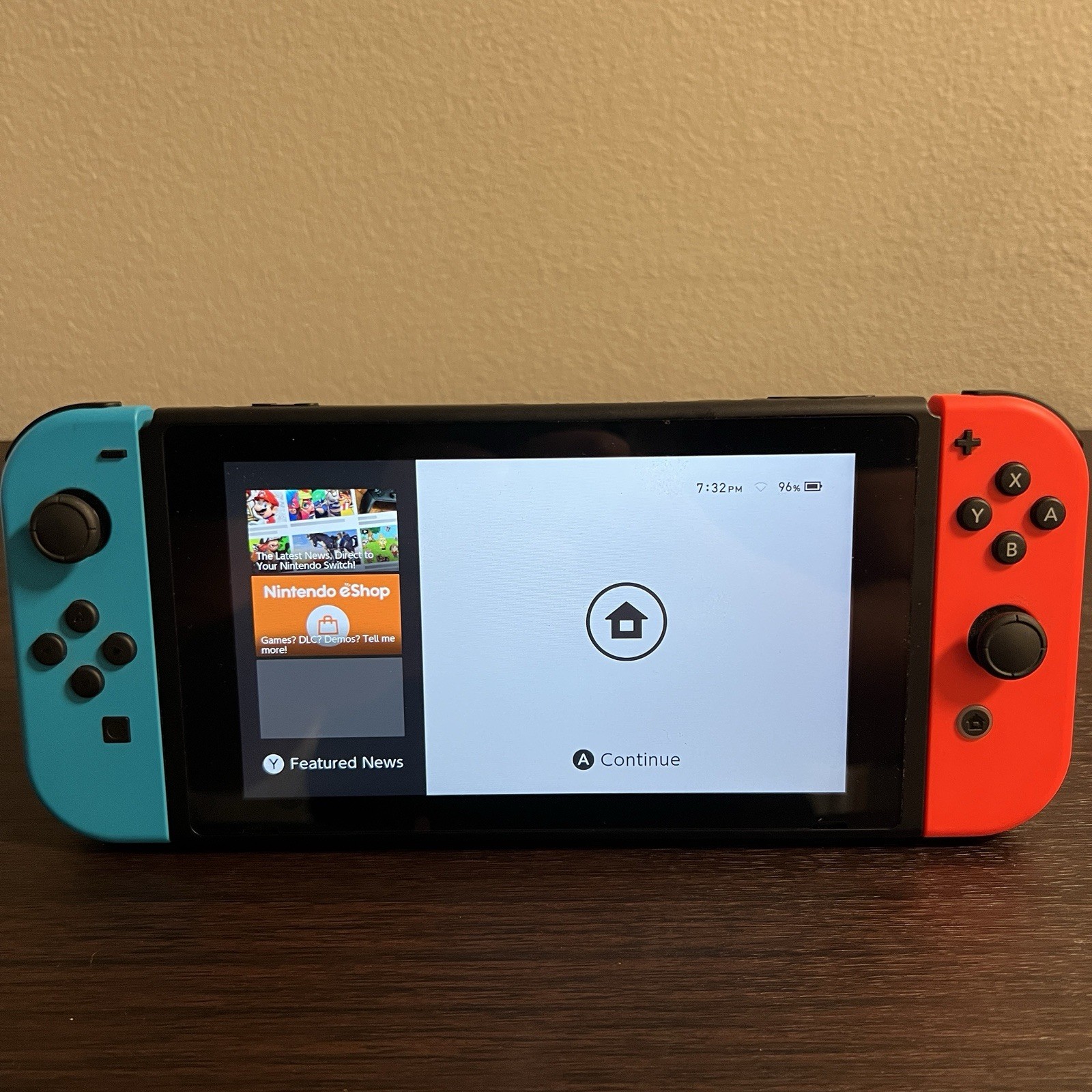 Nintendo Switch HAC-001 Original Red And Blue Console Only
