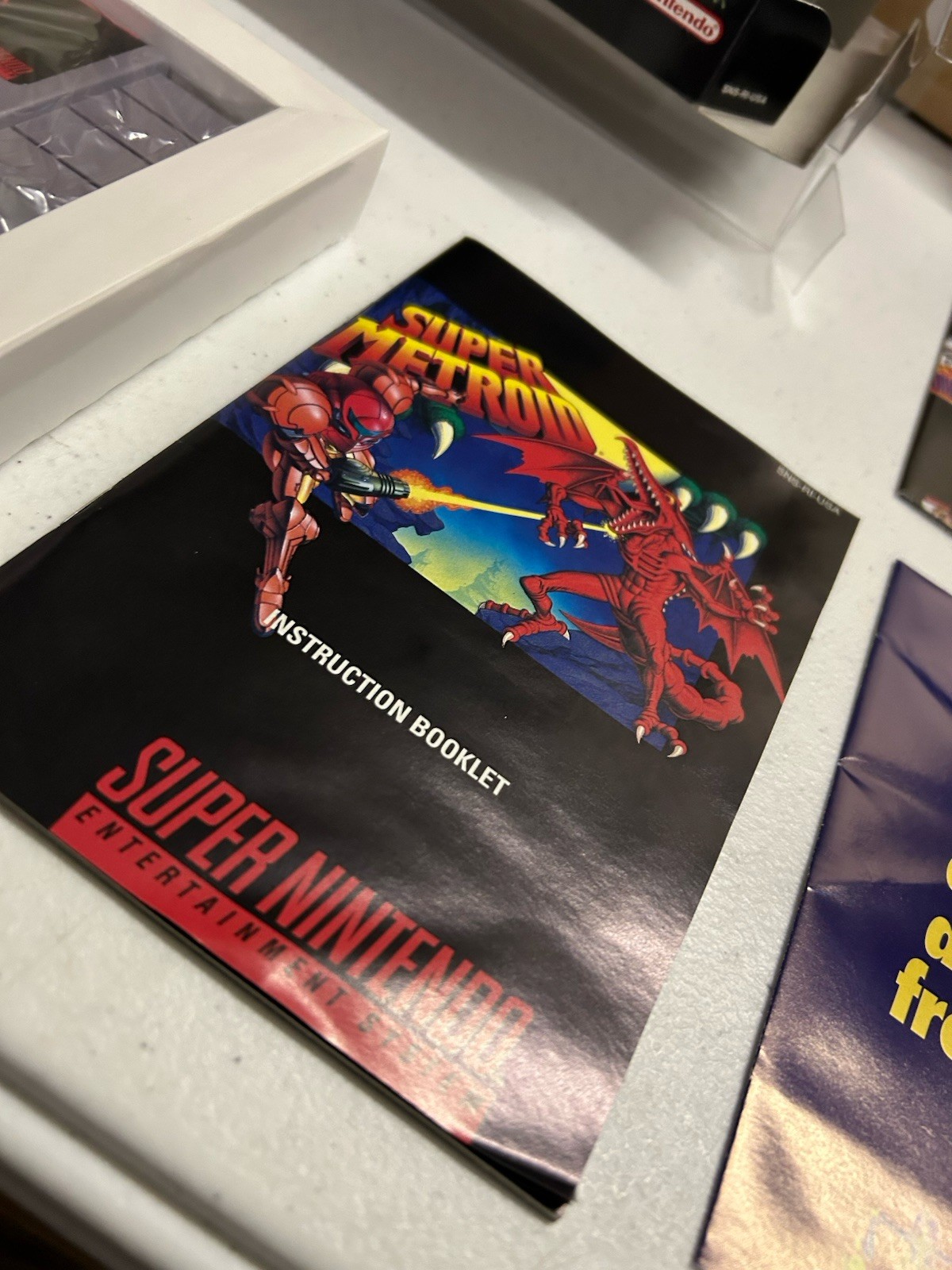 CLEAN Super Metroid SNES NINTENDO Complete In Box Authentic CIB W/Protector