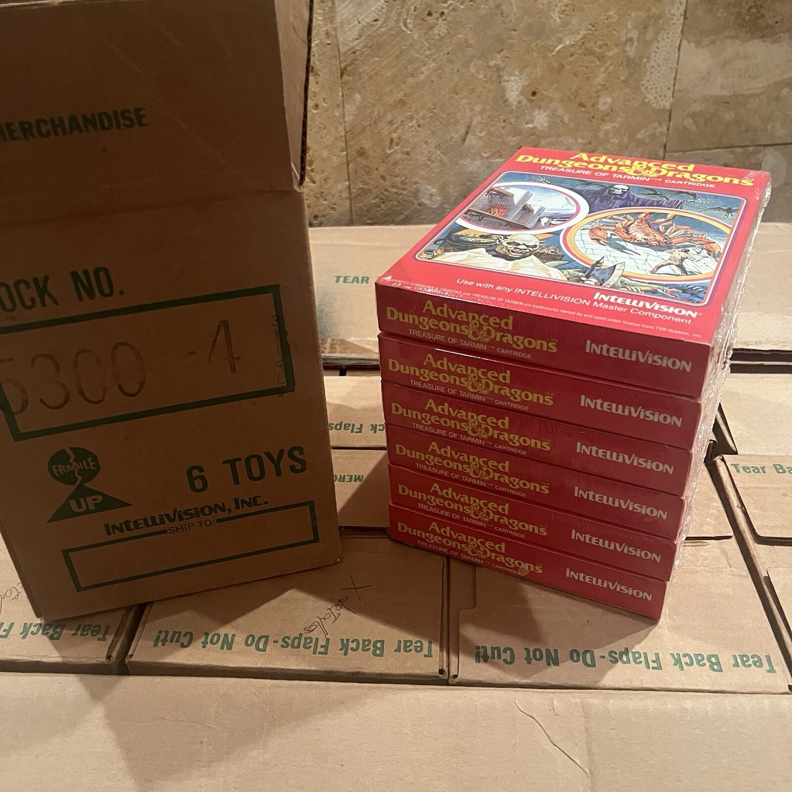 Advanced Dungeon&Dragon Treasure Tarmin Intellivision Factory Box 6 Sealed Games