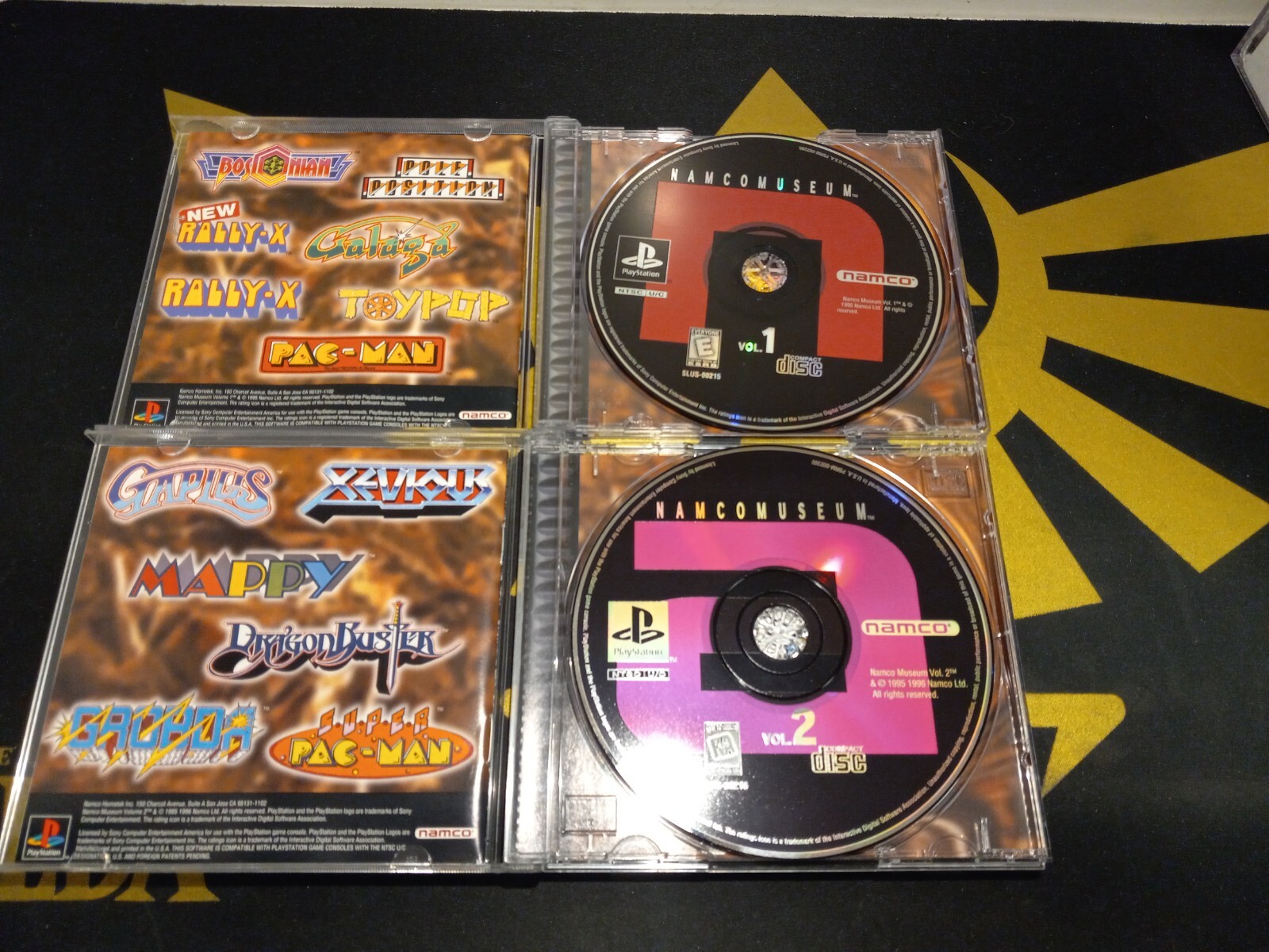 Namco Museum Vol. 1, 2, 3, 4 & 5 Complete Set Black Label for PlayStation 1 PS1