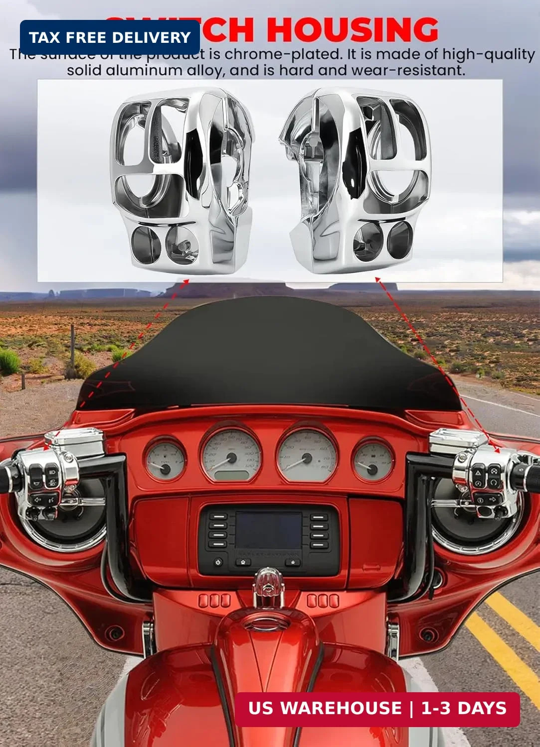 Chrome Cover For Harley Davidson Touring Road King, Road Glide 2014/15