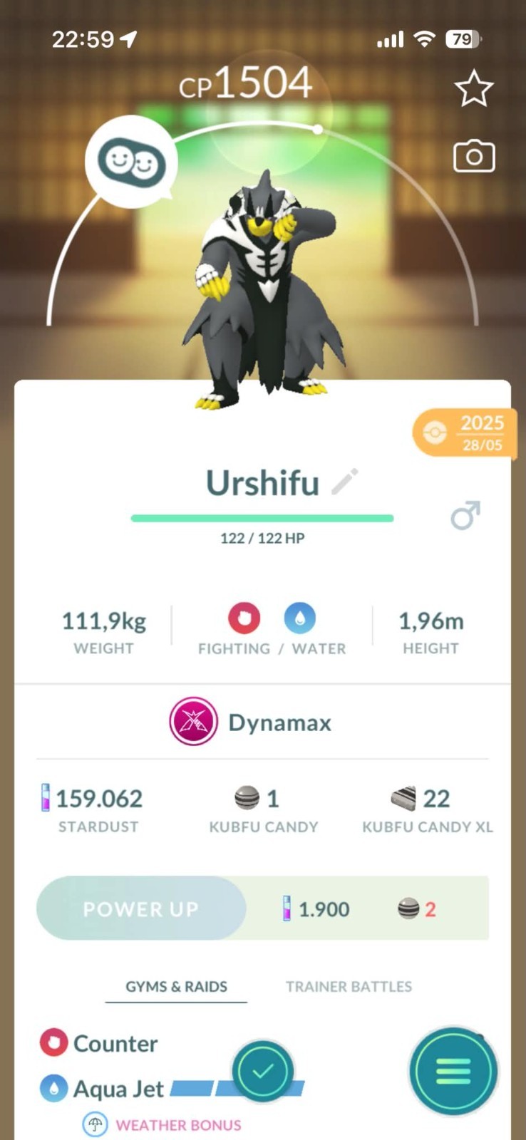 Pokémon Go – Dynamax Urshifu Rapid / Single Strike – PTC or Trade 1 Million Dust