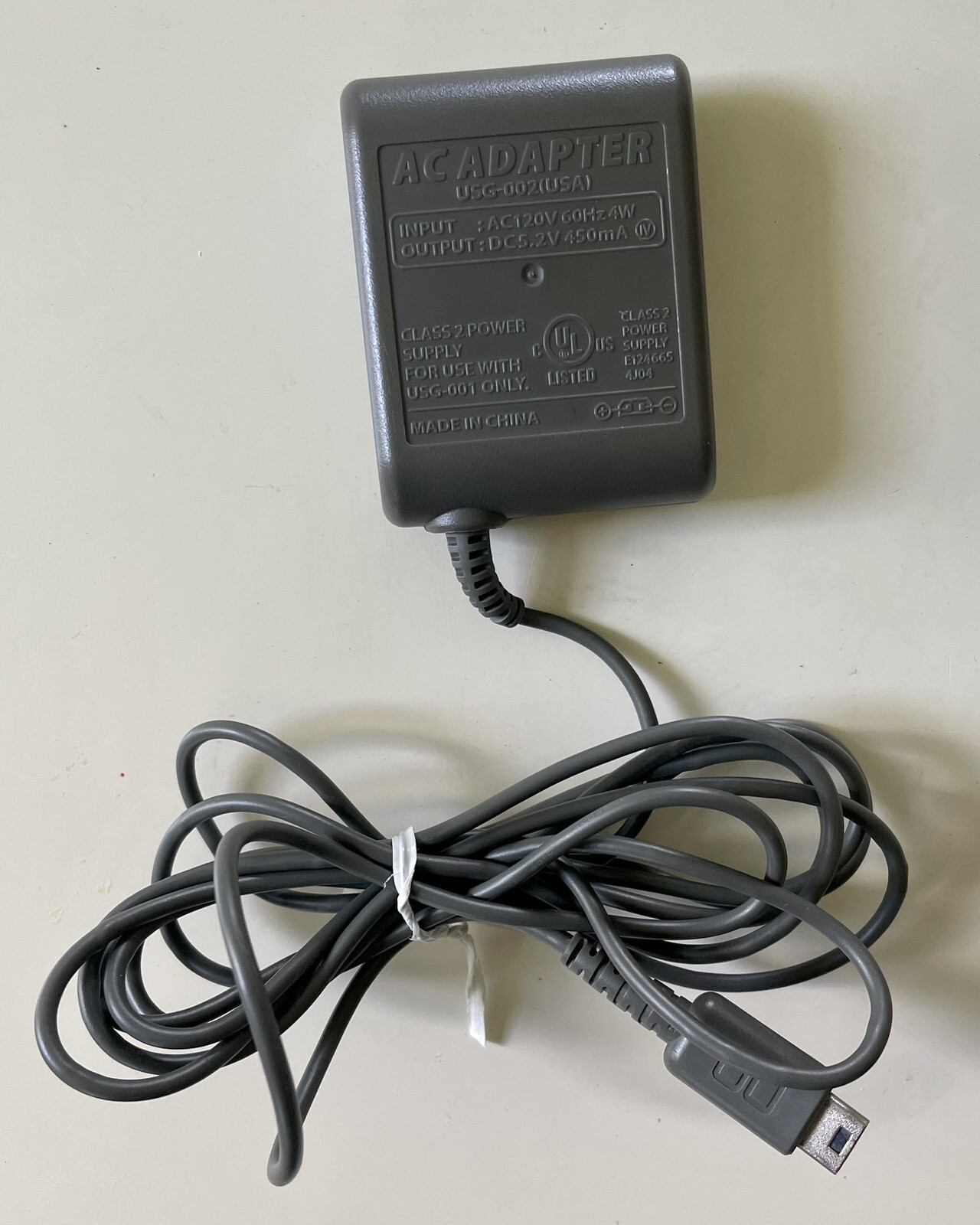 Nintendo AC Adapter USG-002 USA Battery Charger For USG-001 5.2VDC 450mA