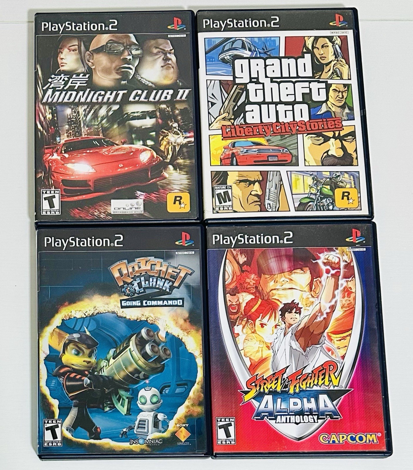 Sony PlayStation 2 PS2 Slim Console Bundle SCPH-70001 W/4 Games, M. Card & More!