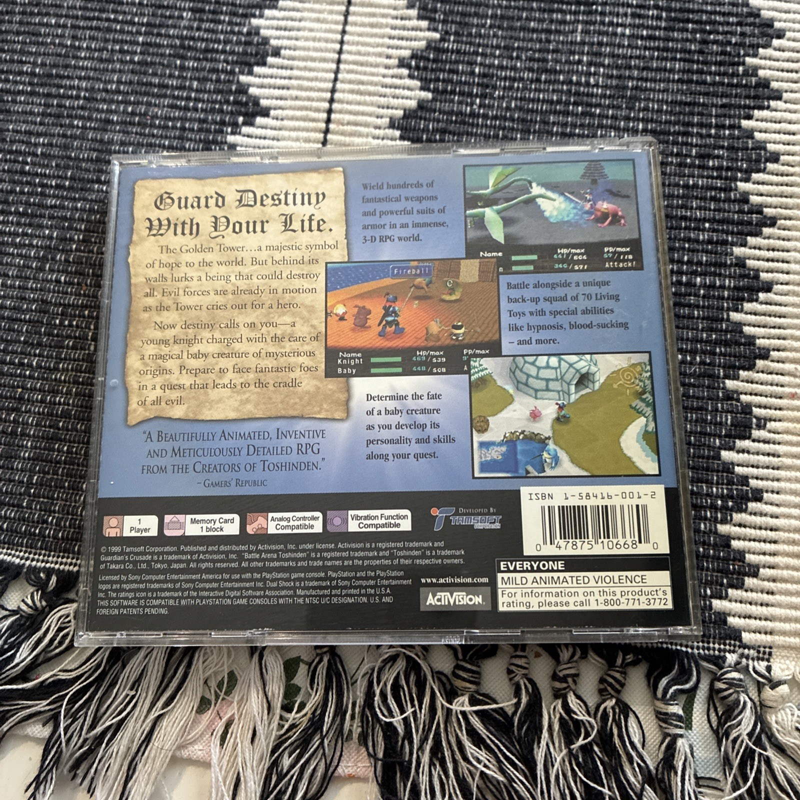 Guardian’s Crusade (PlayStation 1 One, 1999) – CIB W/ Reg Card – Black Label