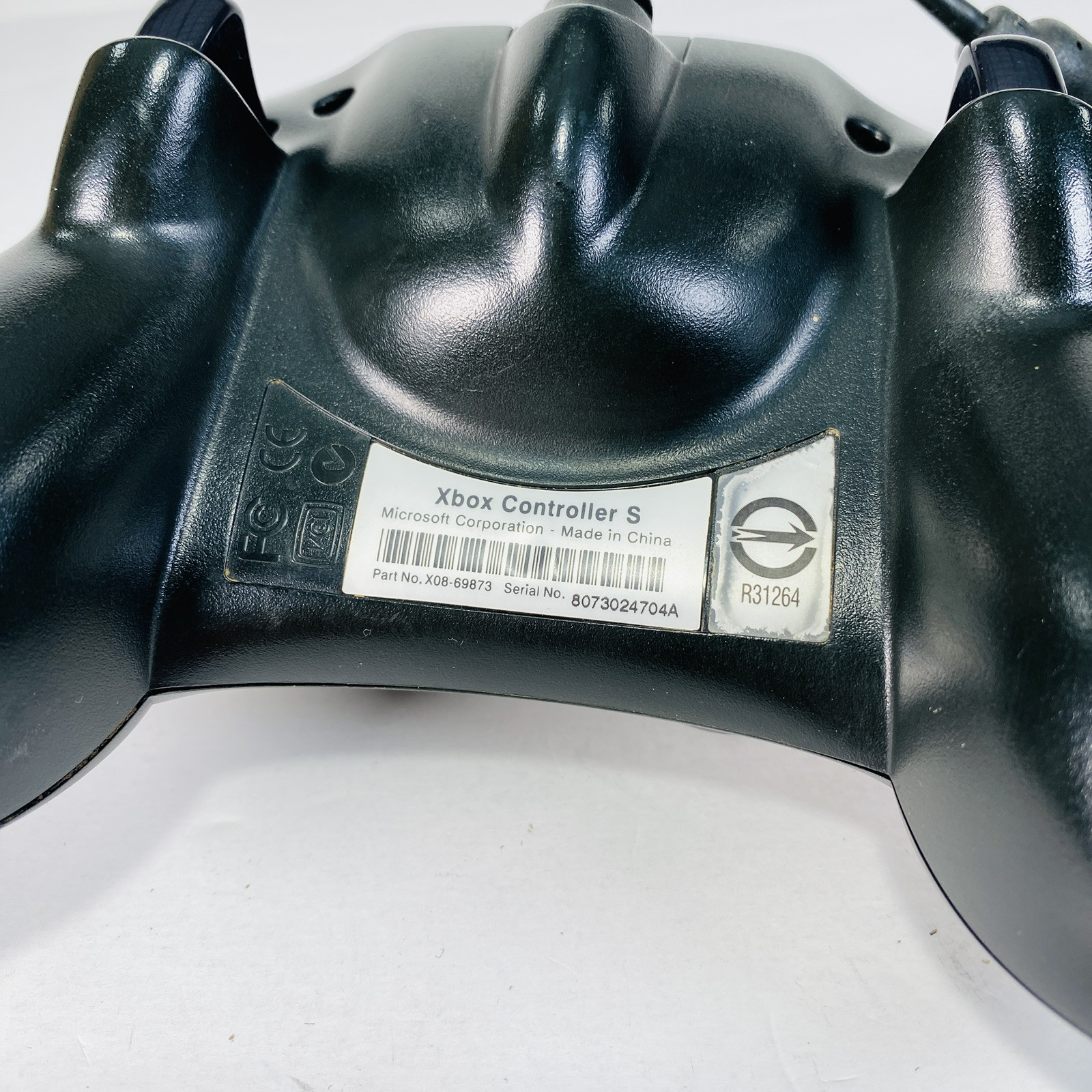 Original Xbox OEM Controller S Type Black X08-69873 w/ Breakaway Cable WORKS