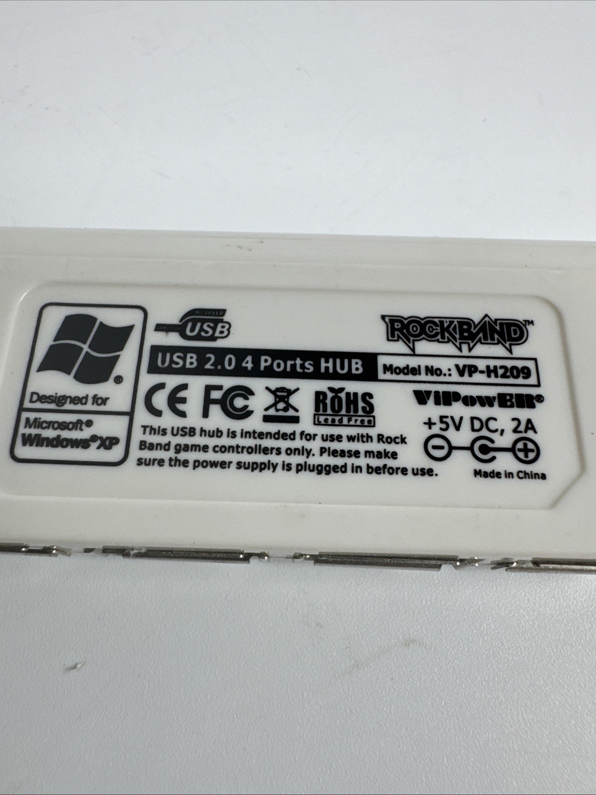 Rock Band USB 2.0 4 Port Hub ViPowER VP-H209 Nintendo Wii, PS2, Xbox Dongle