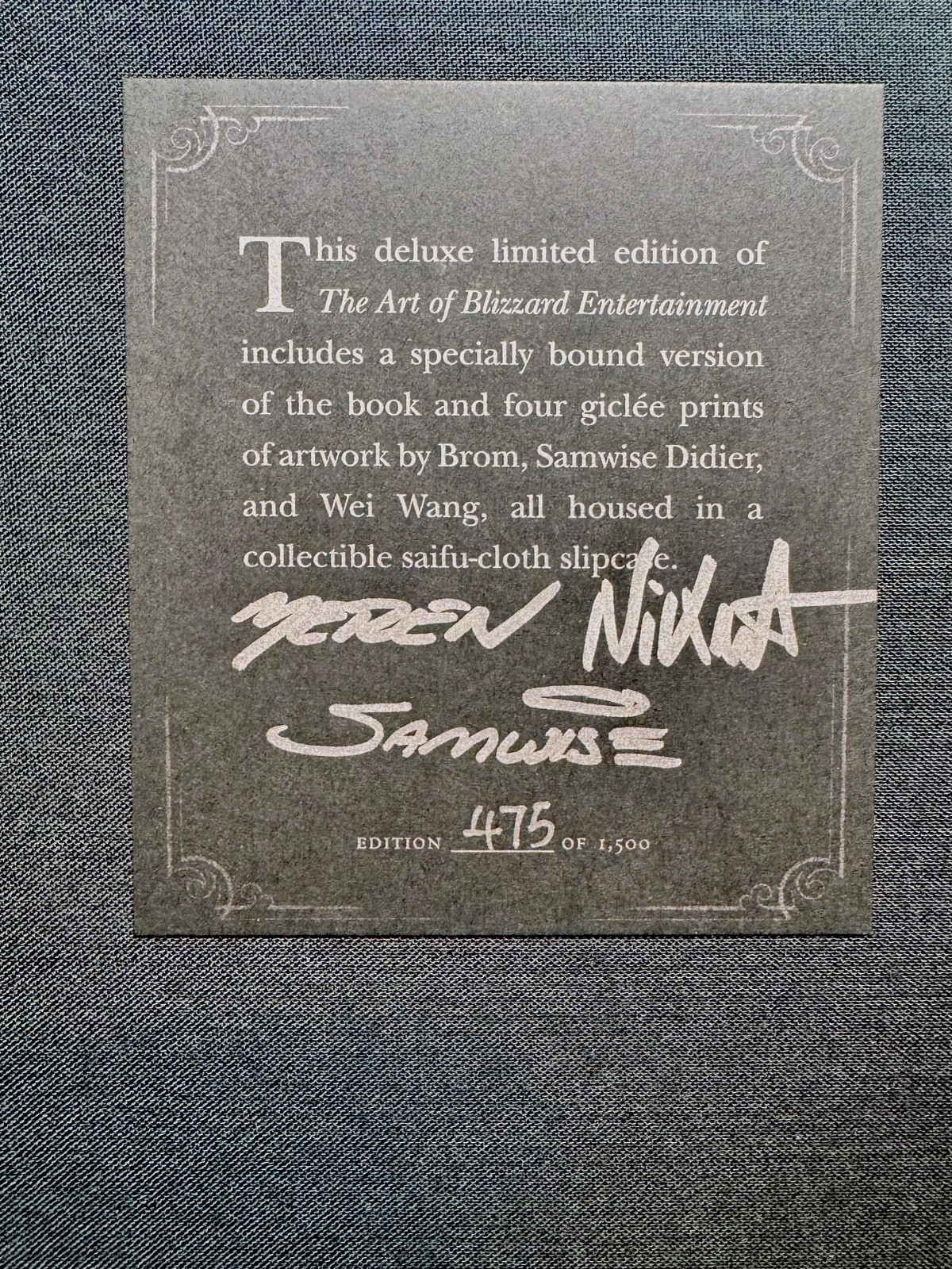THE ART OF BLIZZARD ENTERTAINMENT DELUXE EDITION #475 of 1500 *LIMITED EDITION*