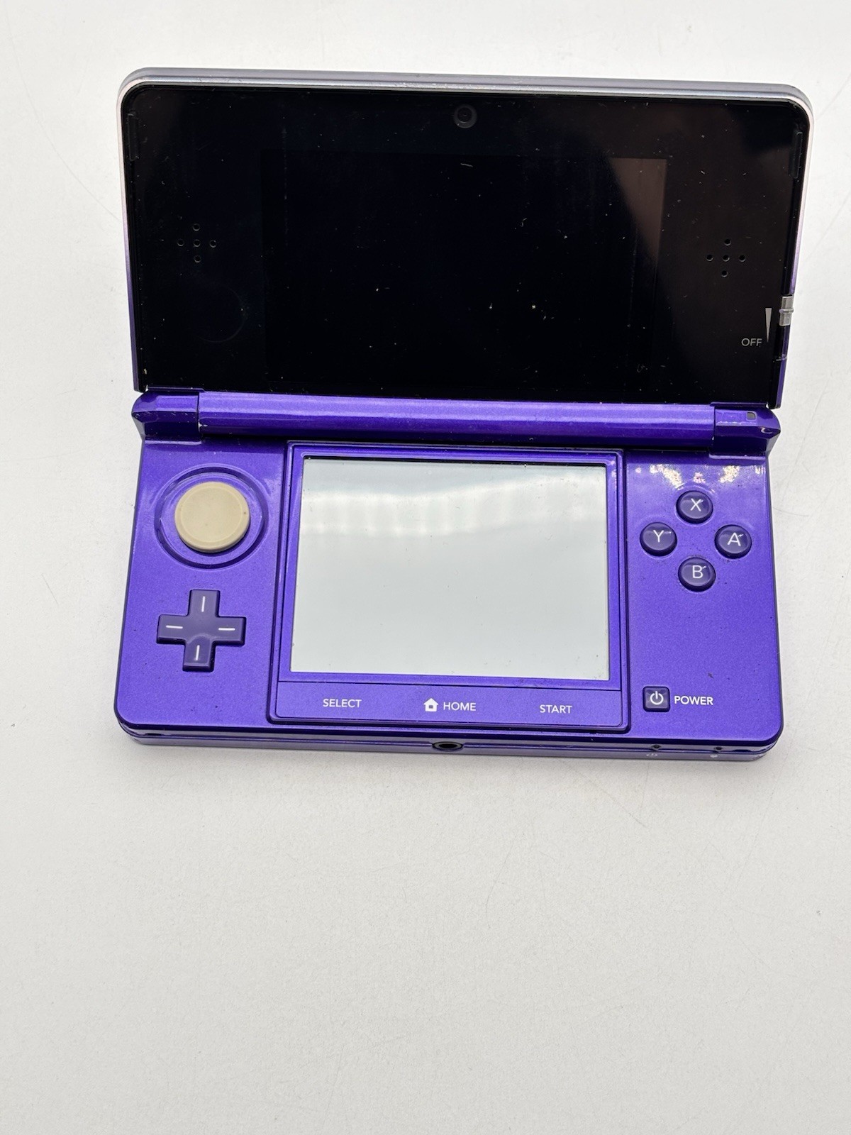 Nintendo 3DS Midnight Purple Handheld Console System Charger Tested & Working