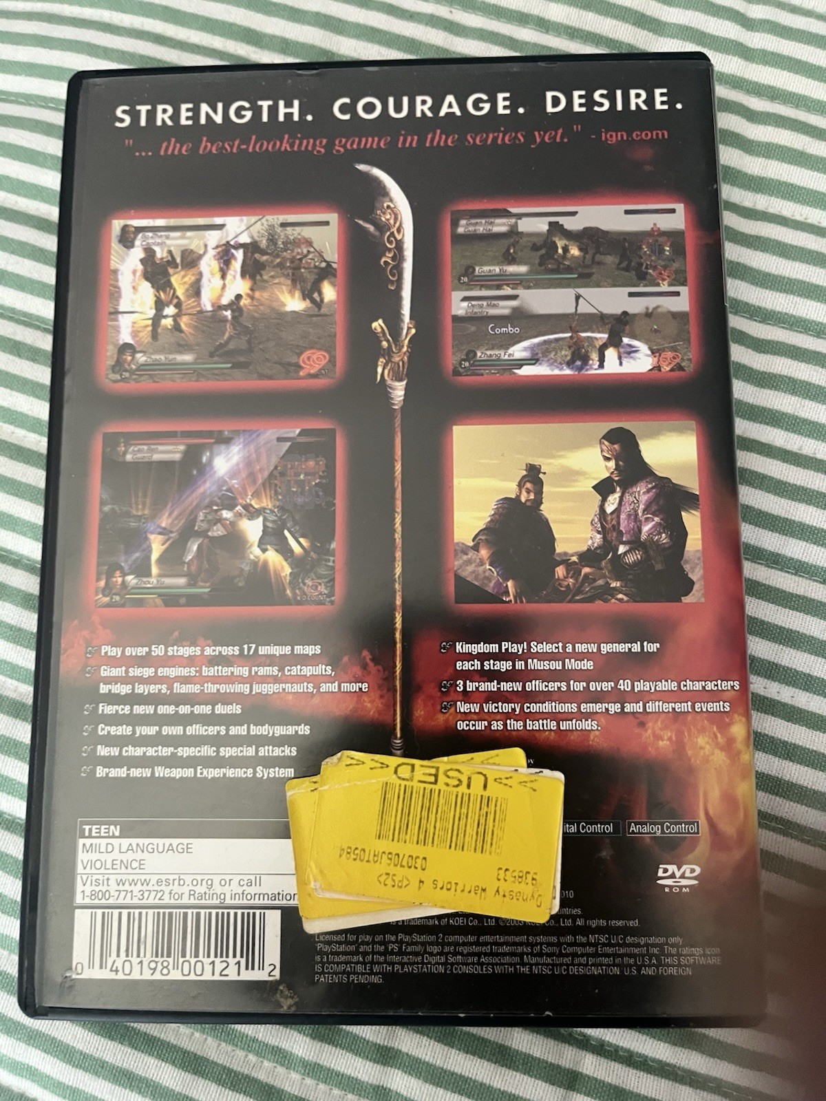 Dynasty Warriors 4 PS2 PlayStation 2 Complete CIB Tested Working