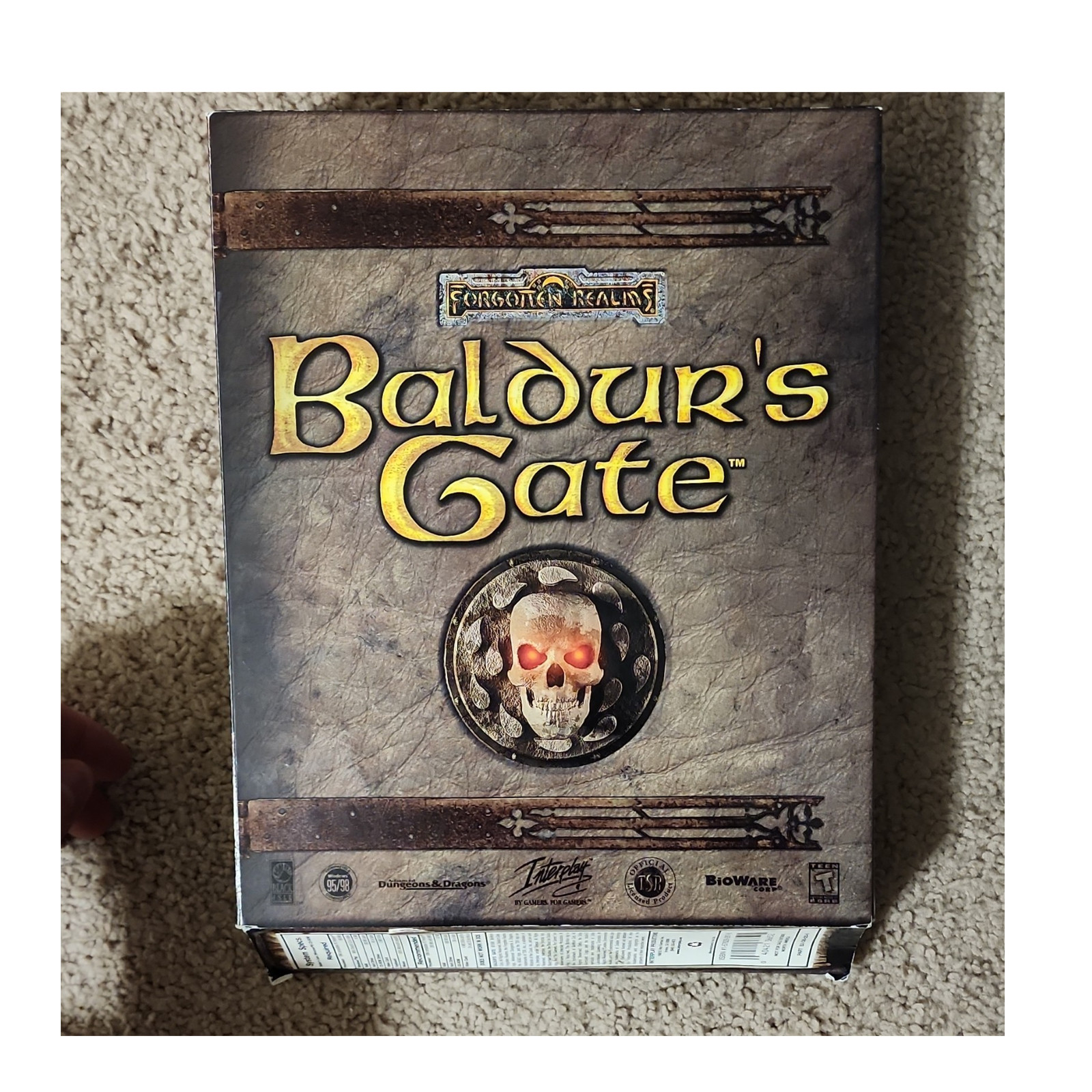 Very good condition* Baldur’s Gate PC Big Box + Manual Quick Reference Card 1998