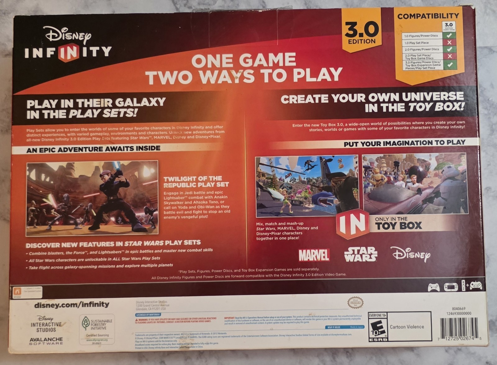 Disney Infinity Star Wars 3.0 Edition w/ Figures Bundle (Nintendo Wii U, 2015)
